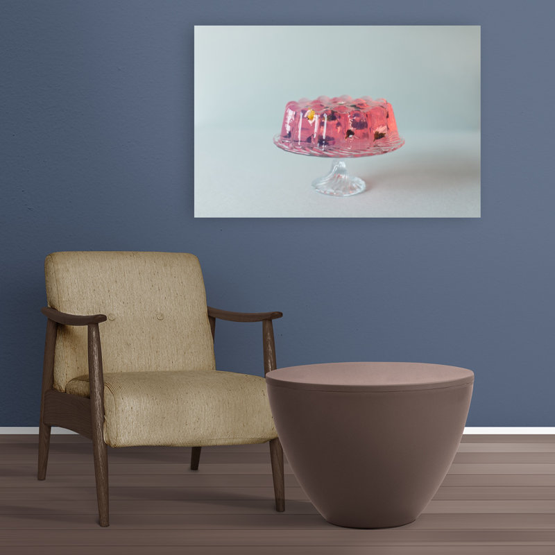 Art floral rétro délicat avec fleurs, 24" H x 36" W