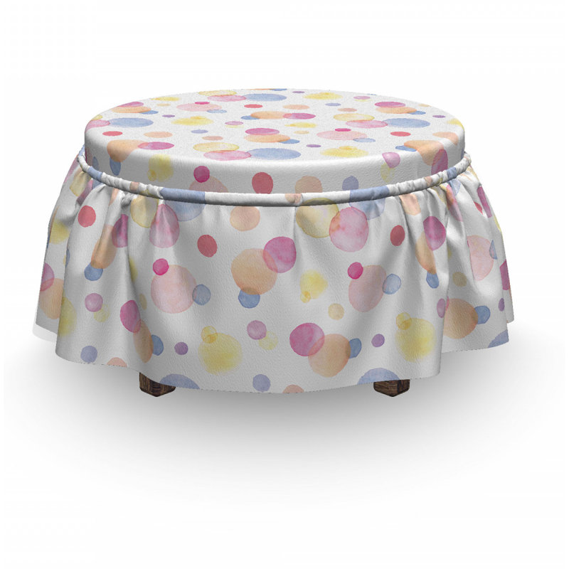 Ensemble de housse pour repose-pieds à coussins carrés 2 pièces pastel gouttes