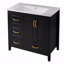 Meuble-lavabo 36 po avec lavabo, une armoire avec portes à fermeture douce, 4 tiroirs à fermeture douce, poignées en métal-374902494