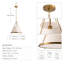 Luminaire suspendu Scintilla Modern - 21 po en métal, tissu et laiton, tambour moyen ivoire à intensité variable à intensité variable pour cuisine, îlot de cuisine ou salle à manger de style moderne, minimaliste et transitionnel-1627139631-1627139625