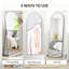HOMCOM Arched Full Length Mirror Wall Mounted Leaning 50 x 150cm Black