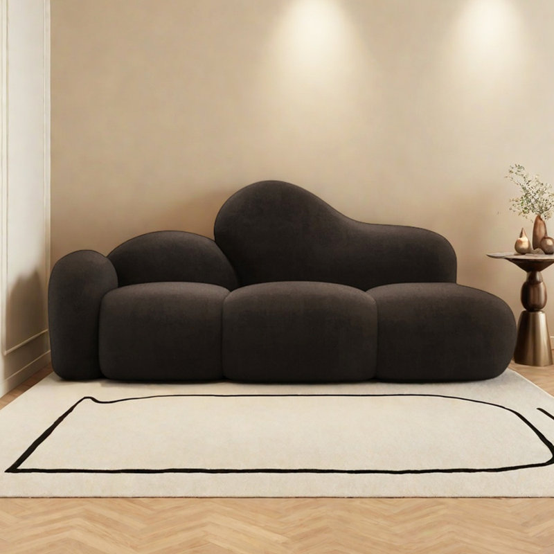 Méridiennes d'intérieur Leisure Flannelette, Orienté à gauche (vu de face), Noir