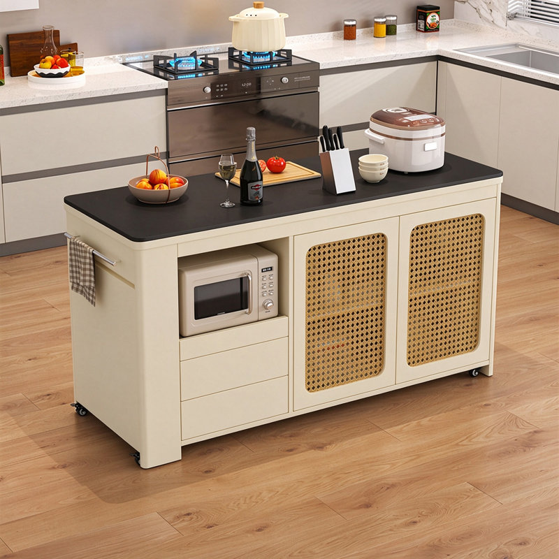 Trei Kitchen Island, H 33,46 po x l 47,24 po x P 15,74 po