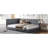 Full Size Upholstered Daybed/ In Gray Velvet, Mid-Century Modern Style, Wood Frame With Reinforced Slat Support Velvet Size Bed, Gracefulness, Slats For Home Comfort And Functionality