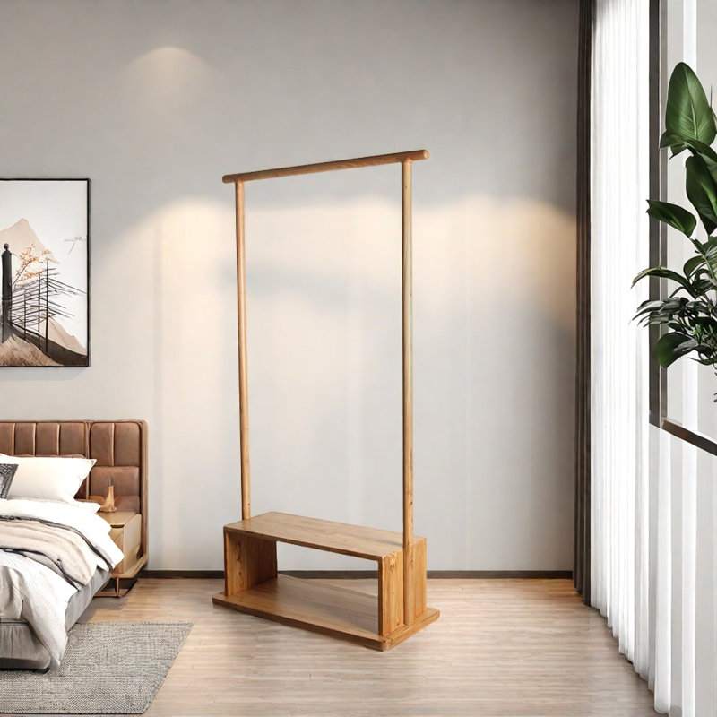 Portemanteau en bois massif Imported, Burlywood