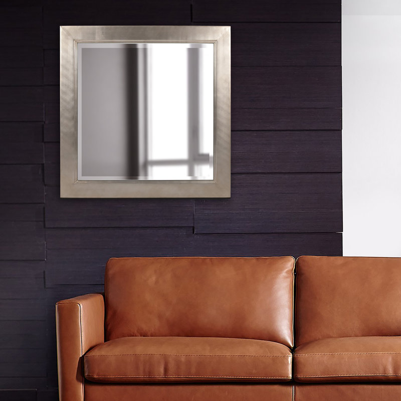 Miroir biseauté moderne et contemporain Dhaval, 40 po x 40 po