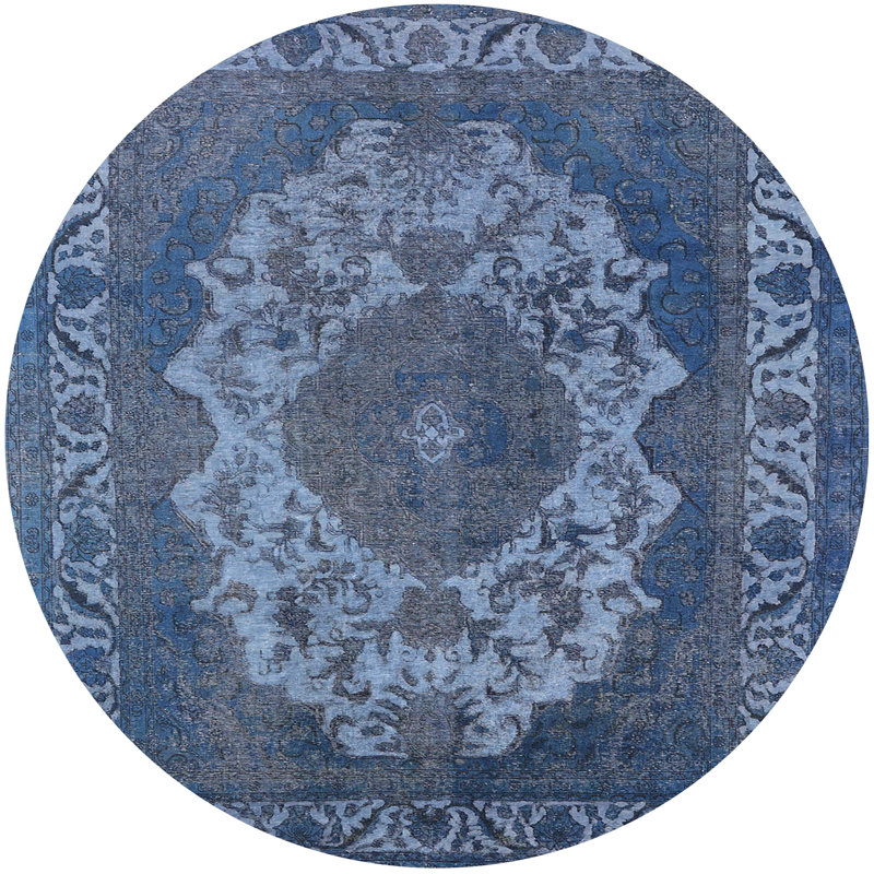 Tapis 100% Mid-Century moderne lavable à la machine 2133, Rond 5 pi