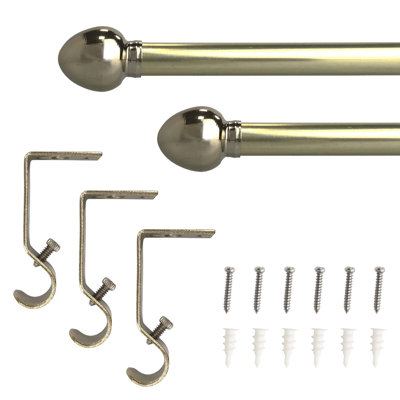Ensemble de tringle à rideaux simple 5/8 po Lumi Home Furnishings