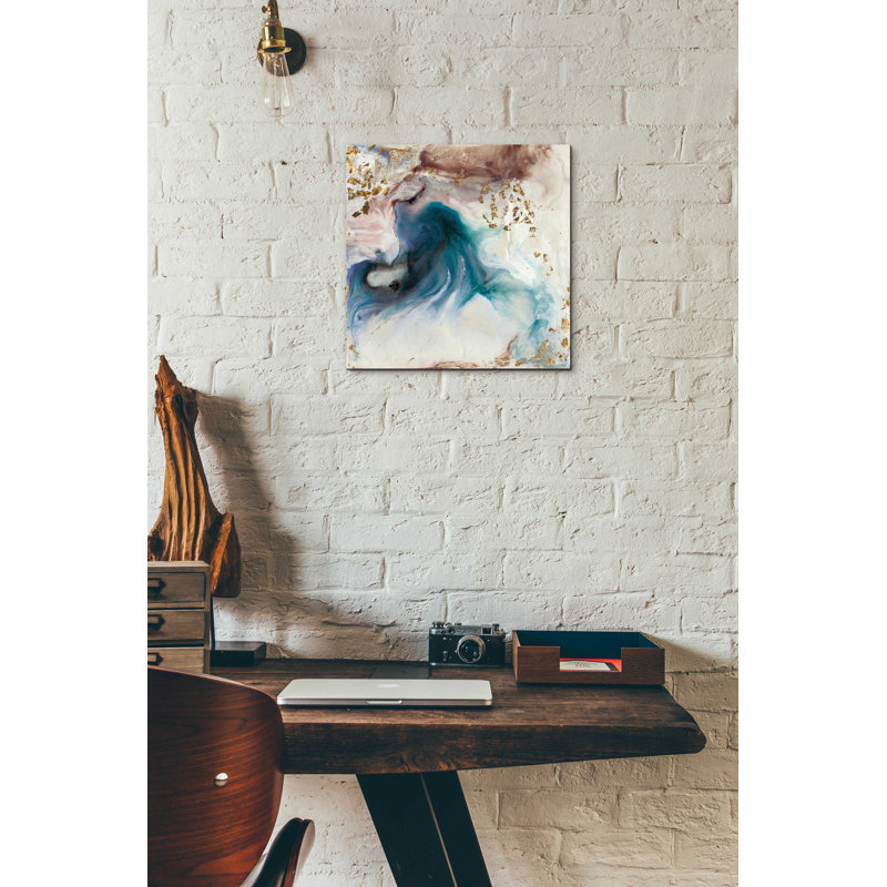 «Teal Illumination» par Lila Bramma, H 12 po x l 12 po x P 0,13 po