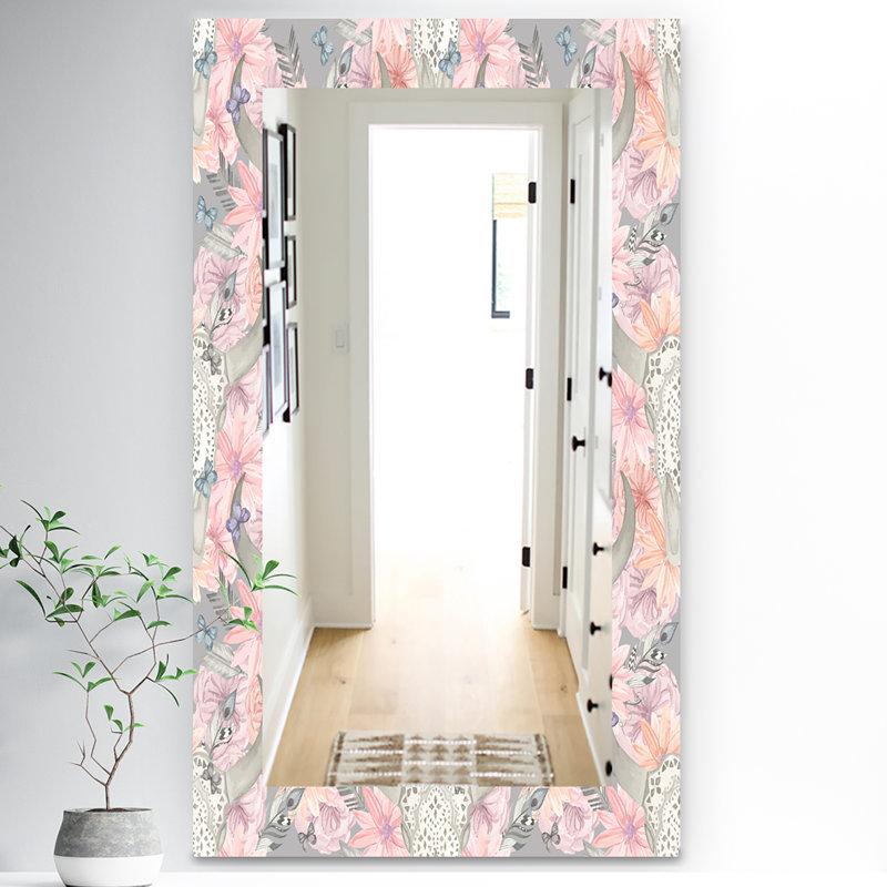 Miroir mural 25 fleurs, H 39,4 po x l 29,5 po