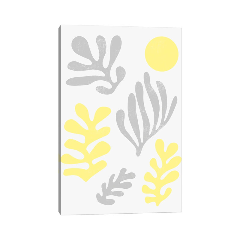 Matisse Leaves Illuminating Yellow Ultimate - Wrapped Canvas Graphic Art - Wrapped Canvas Print, 66.04 cm H x 45.72 cm W