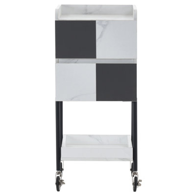 Isaish Accent Salon Storage Utility Cart