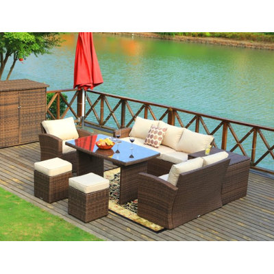 Aoife-Grace 8 - Person Patio Conversation Set