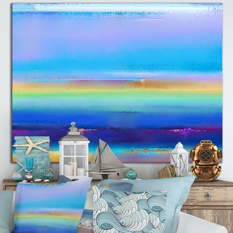 «Landscape Pendant Sunset Summer Impression», reproduction d'impression sur toile, H 12 po x l 20 po x p 1 po, Toile tendue