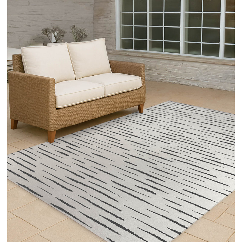 Tapis d'extérieur antidérapant Lak, Rectangle 5 pi x 7 pi