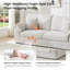 Causeuse beige nuage | Sans assemblage, 4 coussins-130513160