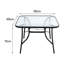 Bankston Square Glass Outdoor with Umbrella Hole Dining Table - 105 cm W 105 cm D-1636253001