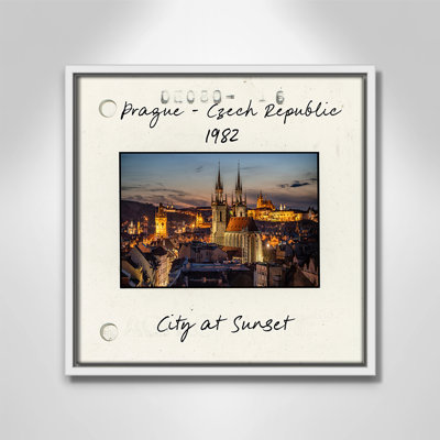 Prague, Czech Republic - City at Sunset Print by Danita Delmont