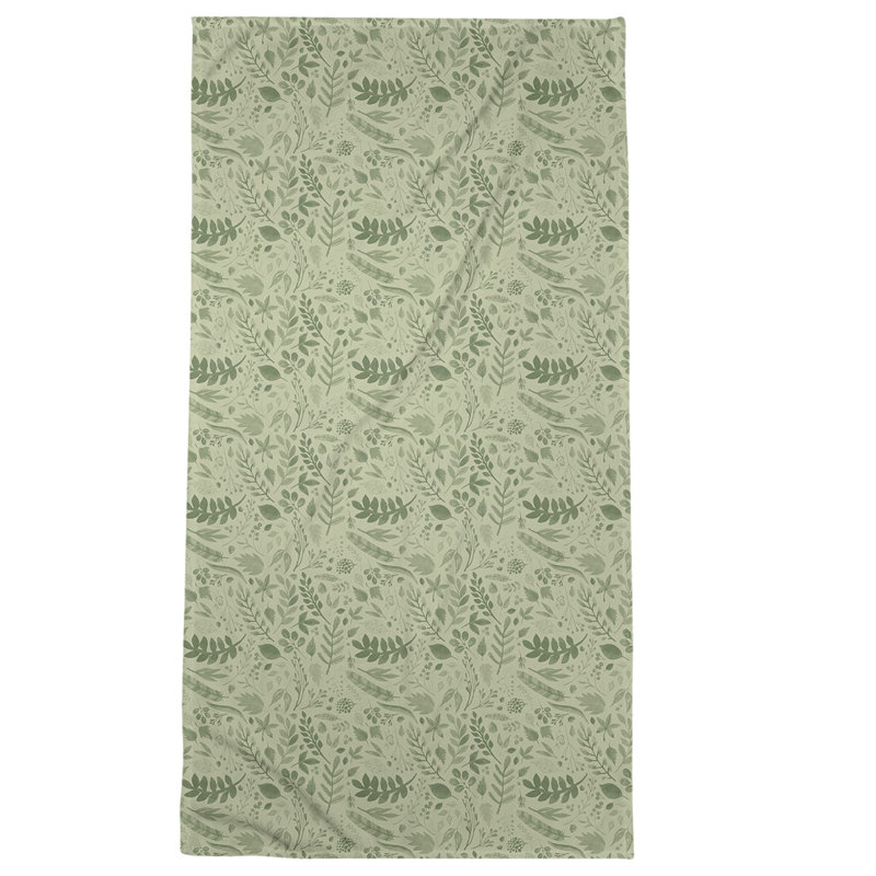 Bath Towel, Light Green, Microfiber