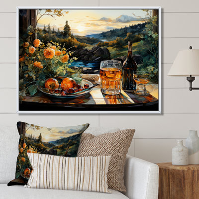 Repas de pique-nique, charme sur toile