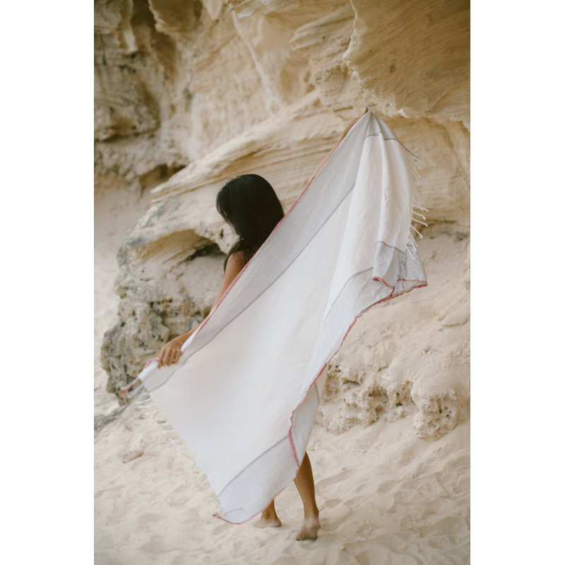 Serviette ivoire cerise Kendal