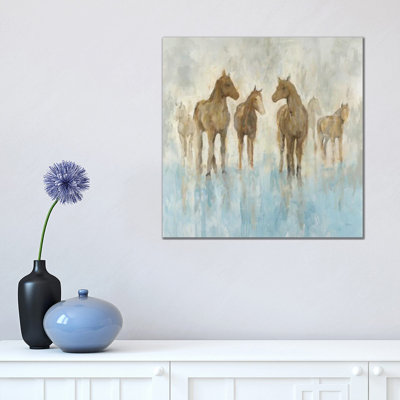 Horses 1 Piece Wrapped Canvas Painting