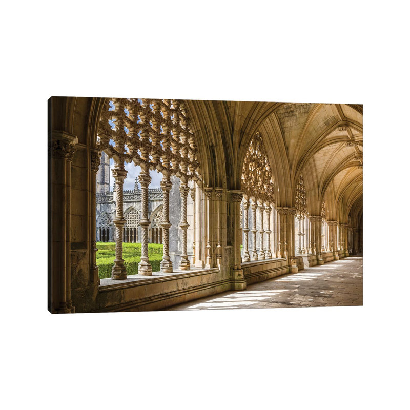 Claustro Real, the Royal Cloister. Monastery of Batalha, Mosteiro De Santa Maria Da Vitoria 1 Piece Wrapped Canvas Wall Art