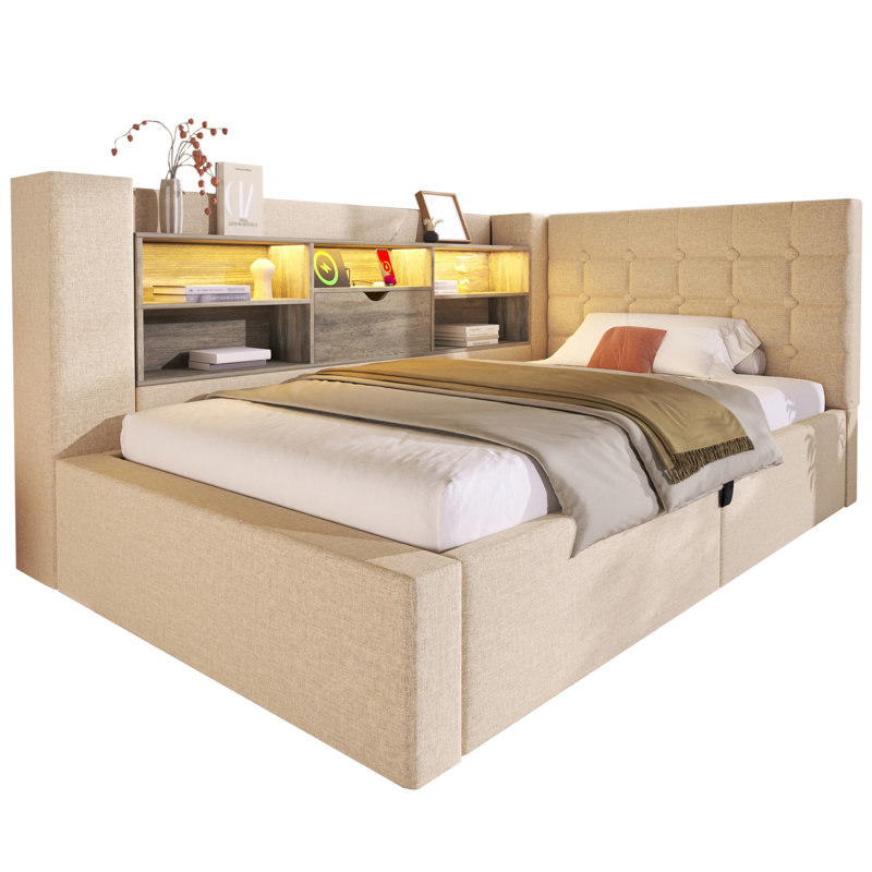 Bed, Beige