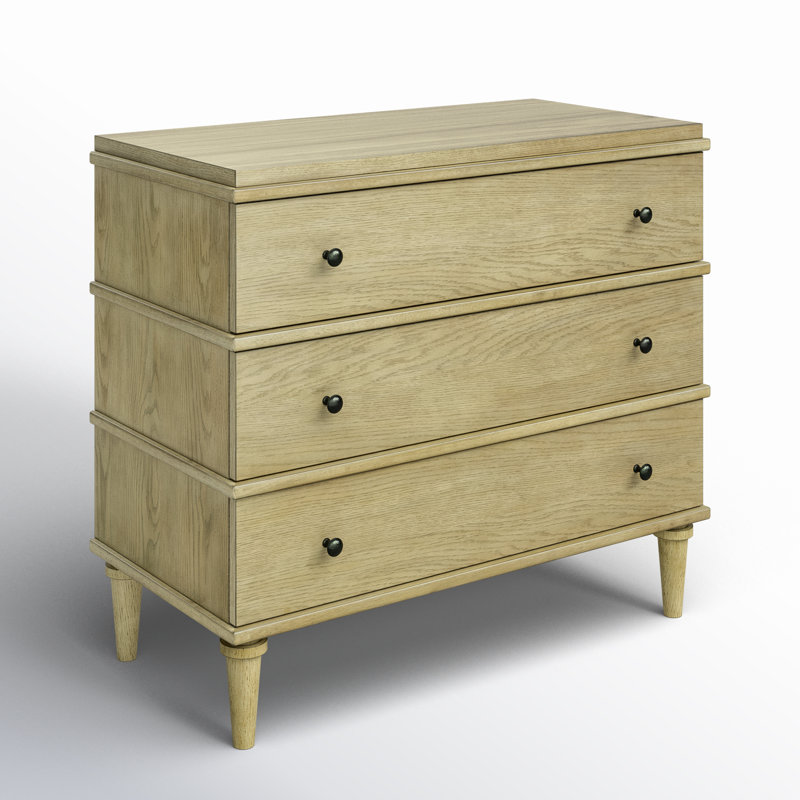 3 Drawer 18" W Solid Wood Dresser