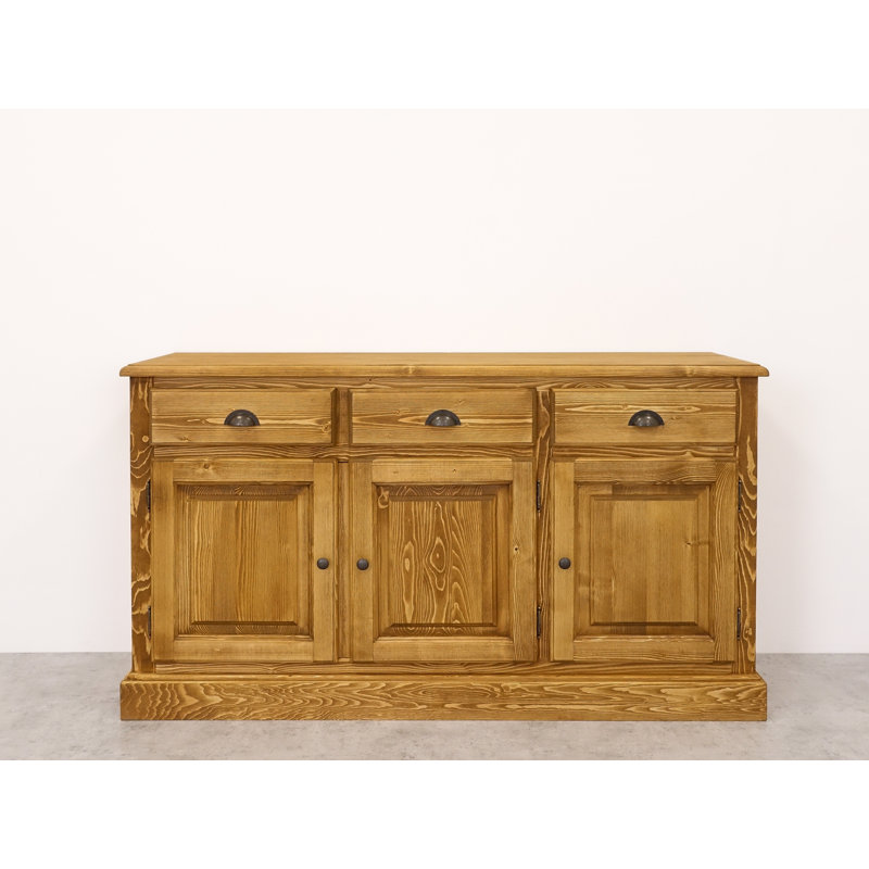 Hailley Solid Spruce Wood Sideboard