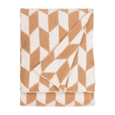 Olsen Geometric Knitted Blanket