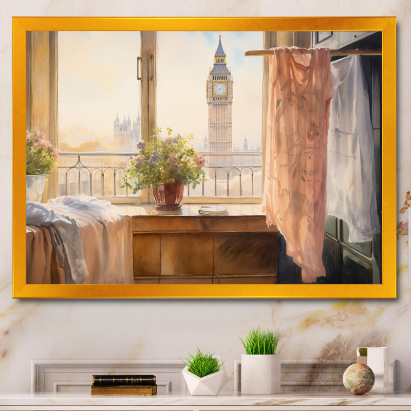 Capturer le paysage urbain de Londres sur toile, Cadre photo noir, H 12 po x l 20 po
