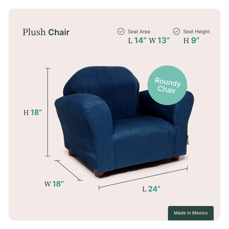 Chaise en micro-suède Keet, Marine