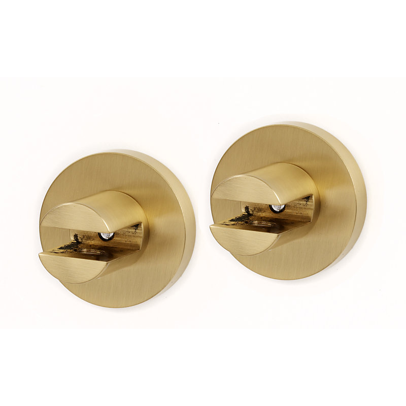 Contemporary I Shelf Brackets Only, Satin Brass
