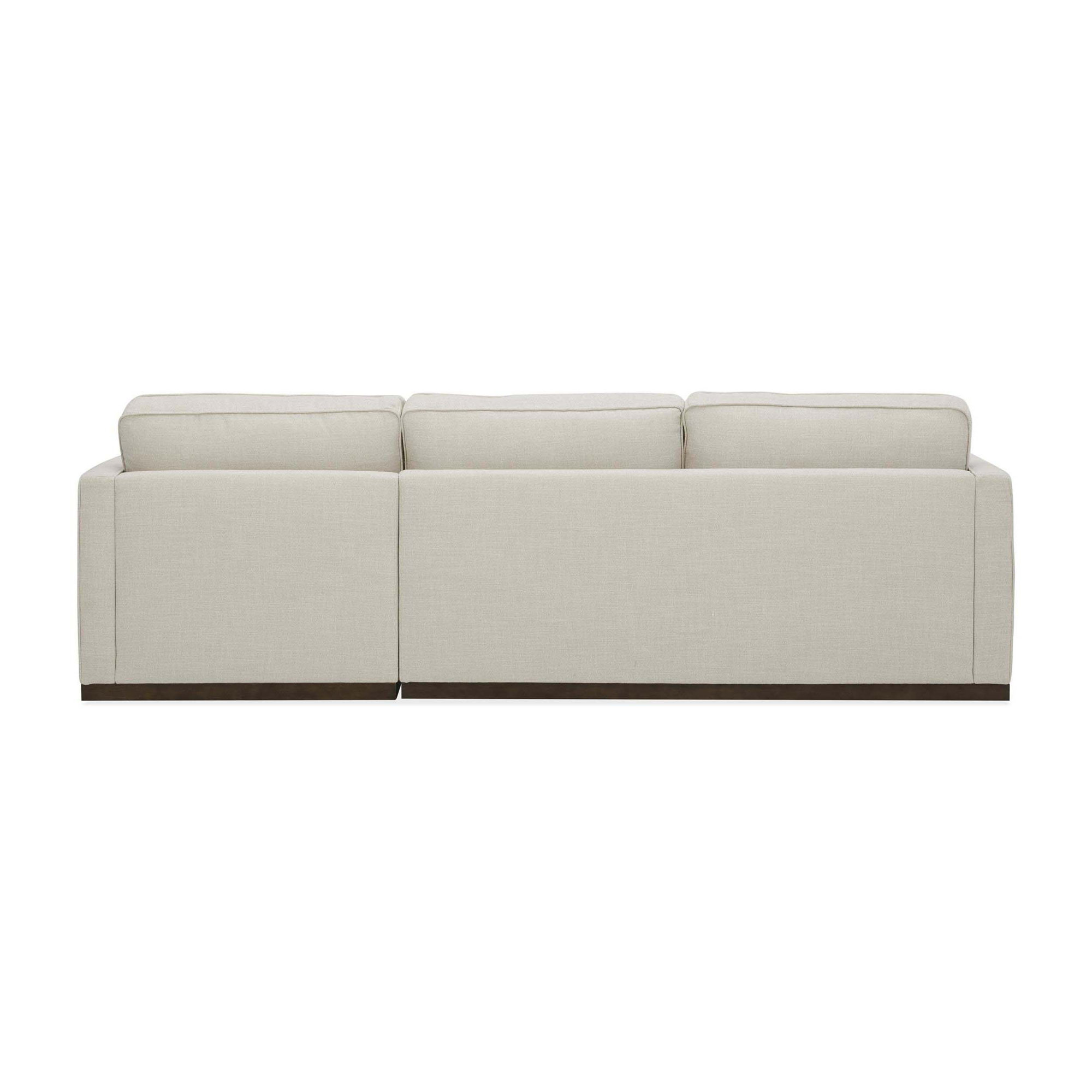 Bobbi Upholstered Chaise L-Sectional, Effie Linen Performance Linen, Right Hand Facing