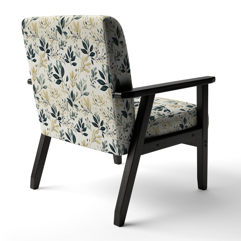Fauteuil d'appoint rembourré bohème et éclectique Modern Greenery Modern