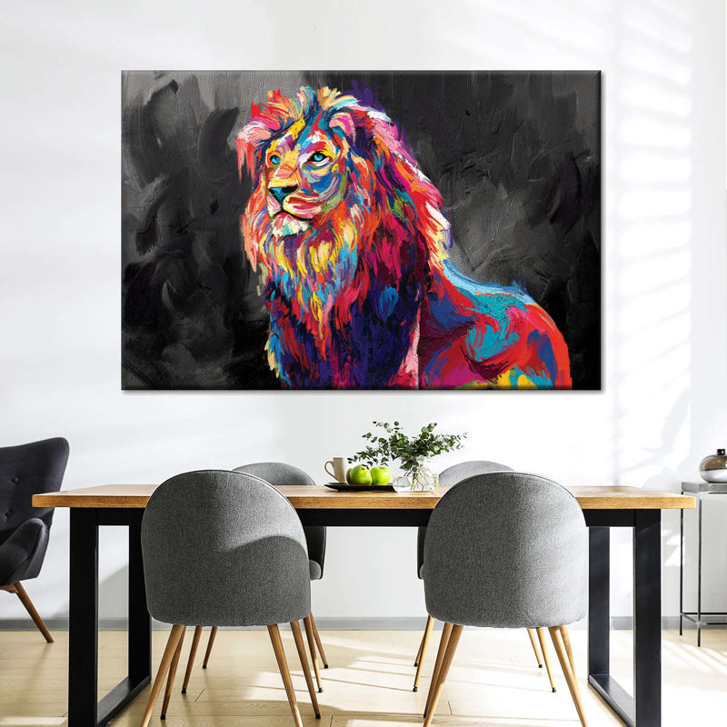 «Lion's Pride», impression abstraite sur toile, H 8 po x l 12 po x P 1 po