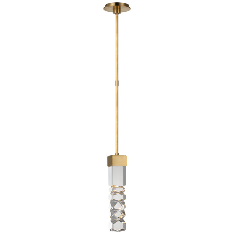 Argentino 1 - Light LED Pendant, Antique Brass