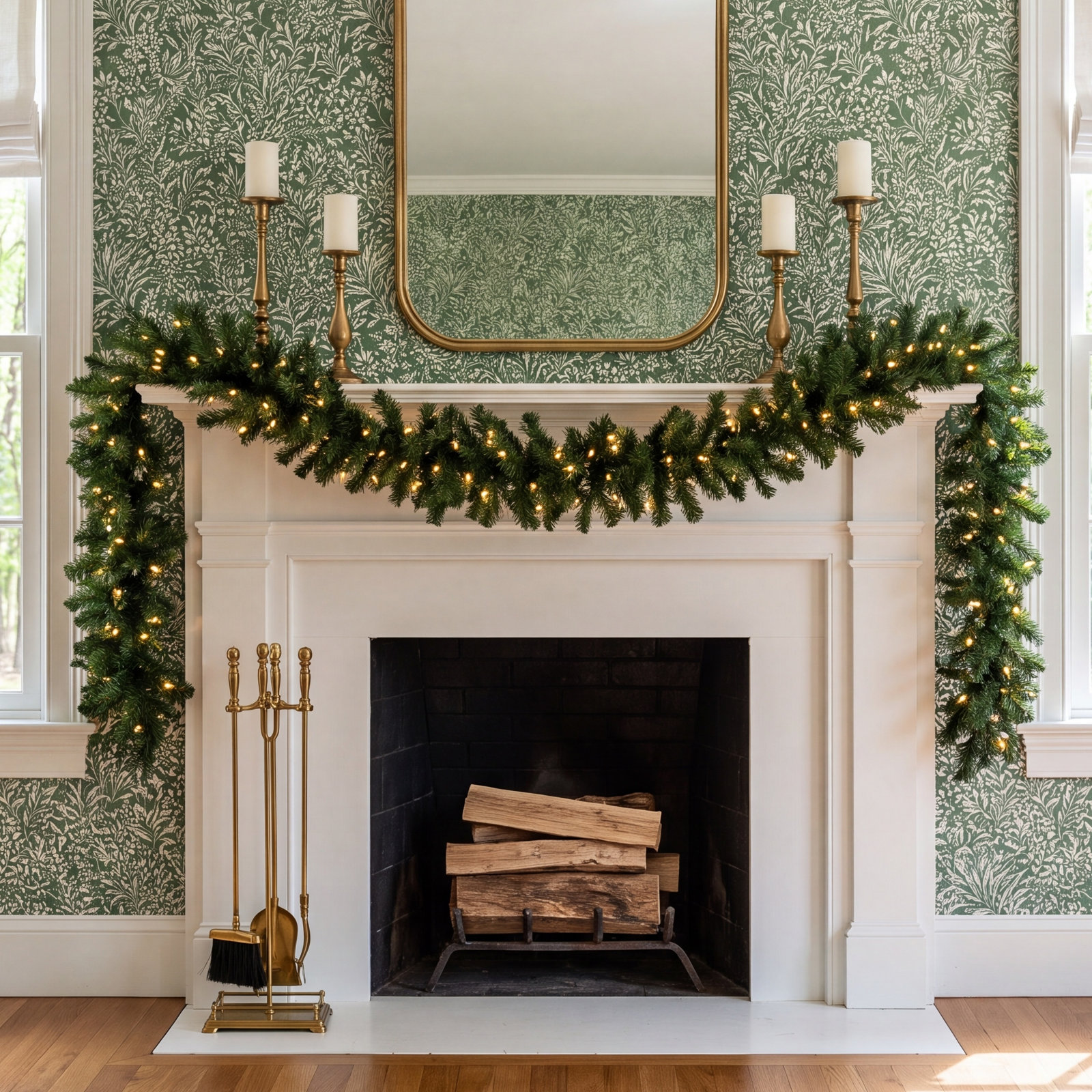 Alanny 600 " Pre-Lit Christmas Garland