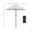 Parasol de marché extérieur à 3 niveaux avec manivelle et bouton poussoir Outsunny 9FT