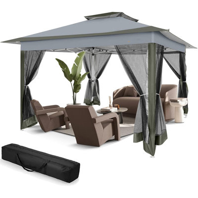 Pavillon de jardin portatif imperméable 12 po x 12 pi