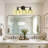 19.3 Inch 3-light Vanity Light Fixtures In Matte Black With Green Tulip Glass Shades, Modern Bathroom Wall Lighting-1450042310-1450042311