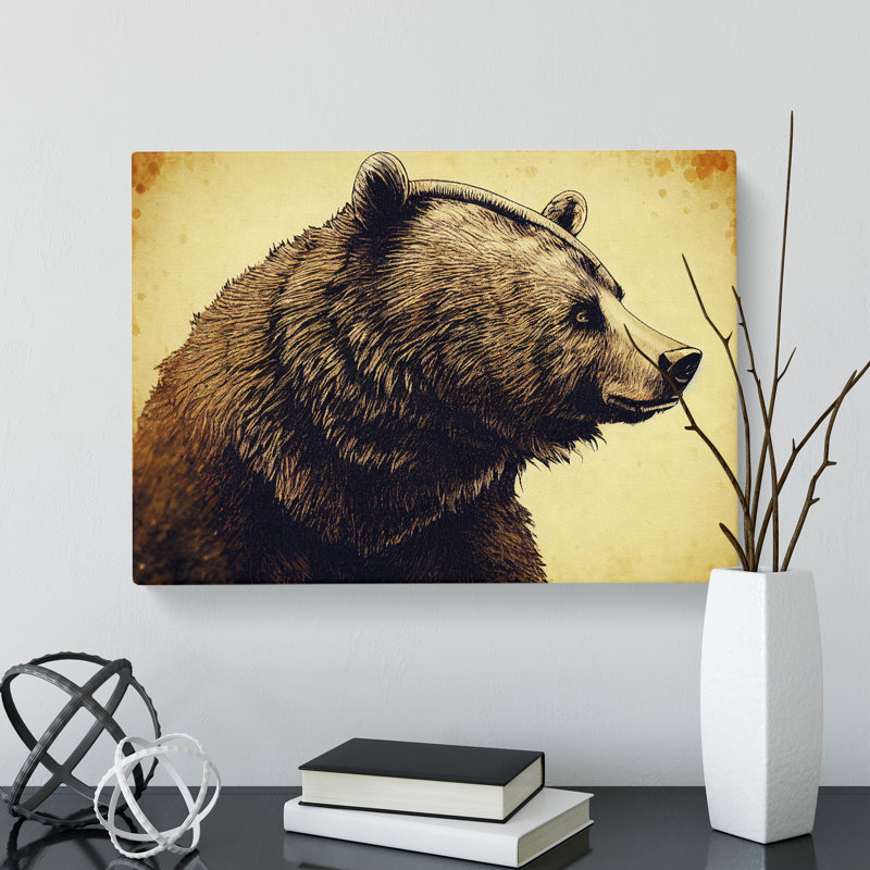 Glorious Bear - Wrapped Canvas, 40cm H x 60cm W x 3cm D