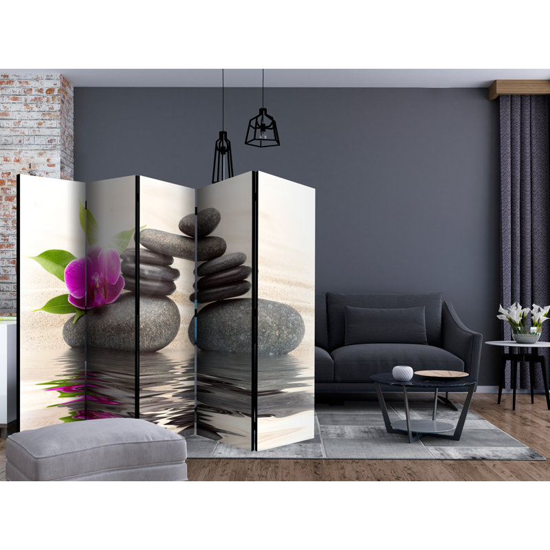 Gendron 225cm W x 172cm H 5 - Panel Folding Room Divider