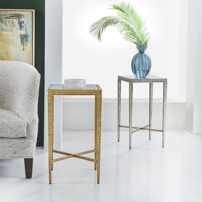 Modern History Glass End Table