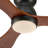 42" Flush Mount Low Profile Small Room Solid Wood Ceiling Fan with LED Light and Remote-610126716