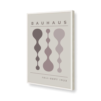 Warm Taupe Retro Bauhaus Poster I Print