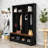 3-in-1 Hall Tree with 8 Hooks, Storage Shelves and Bench-2139192457
