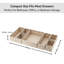 Ensemble de séparateur de tiroir en polyester tressé 7 pièces - Beige-121303180