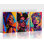 "Guttaty" 3PCS, art mural afro-américain moderne, femmes noires, impression sur toile abstraite vibrante, décoration artistique multicolore, peinture d'art contemporain pour salon, bureau de chambre à coucher, 24 po x 36 po x 3 pièces